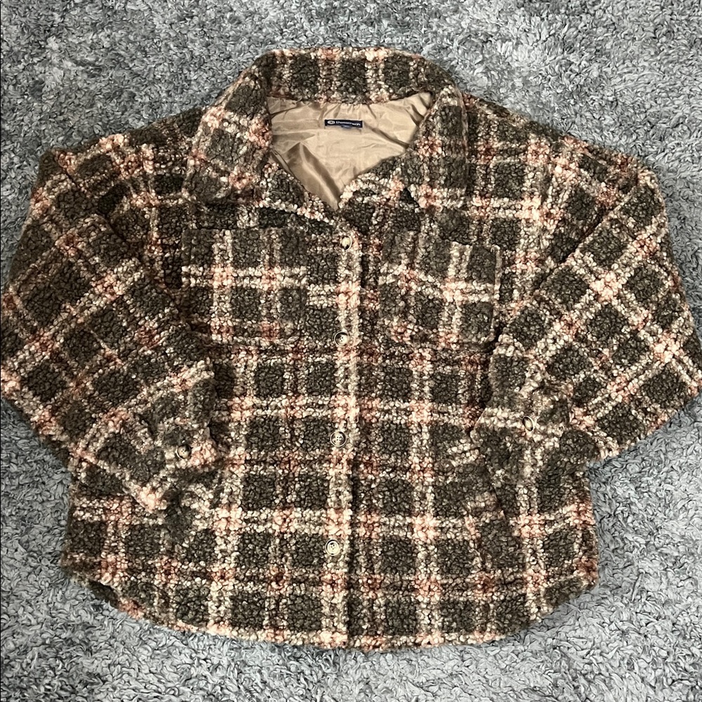 Democracy Textured Knit Jacket in Fall colors XL